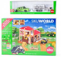 SIKU World Herní set Farma + auto 1998 RAM 1500 s přívěsem pro přepravu dobytka