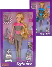 Panenka Defa Lucy nákupy 29cm módní trendy set s doplňky 2 barvy v krabici