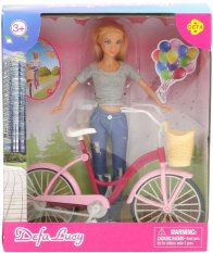 Panenka Defa Lucy 29cm set s jízdním kolem plast v krabici