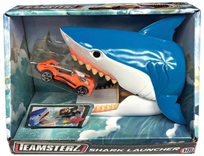 Teamsterz Žraločí útok set žraločí hlava s vystřelovacím autíčkem kov 2 barvy
