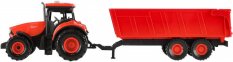 Traktor Zetor červený set s valníkem na setrvačník na baterie Světlo Zvuk